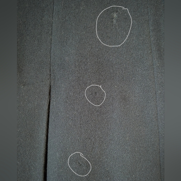 Pierre Cardin 70s Classic Double-breasted 100% Wool Long Coat Black - Picture 7 of 7